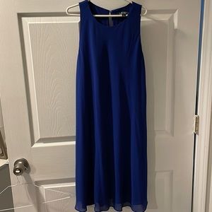 Ralph Lauren Royal Blue Sleeveless A-Line Maxi Dress